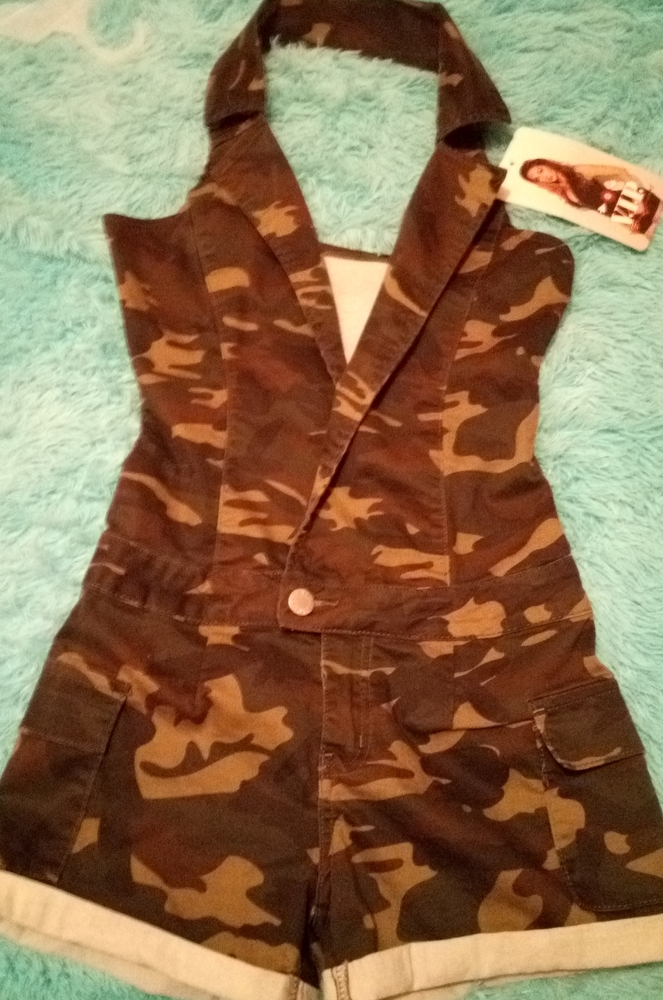 BNWT Camouflage Halter Romper Size 7/8 by VIP